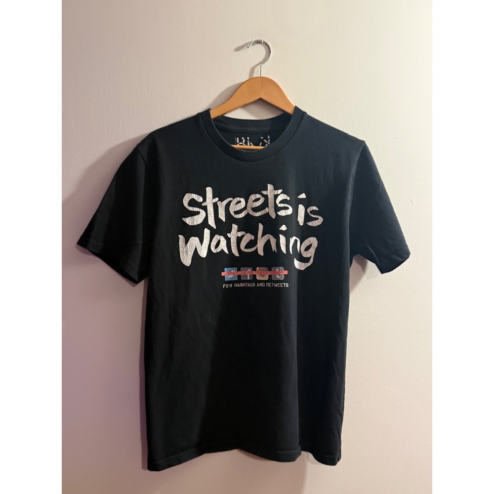 BLVK Is The New Black Streets Is Watching Graphic Tee Black Mens XL